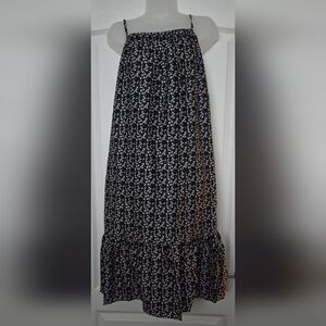 🐟🐟Spaghetti Strap Summer Dress/Cover-up Black/White Geometric Asian Sizing 4XL